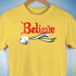 Believe Agender Pride Jingle Bell Premium Unisex T-Shirt - Yellow